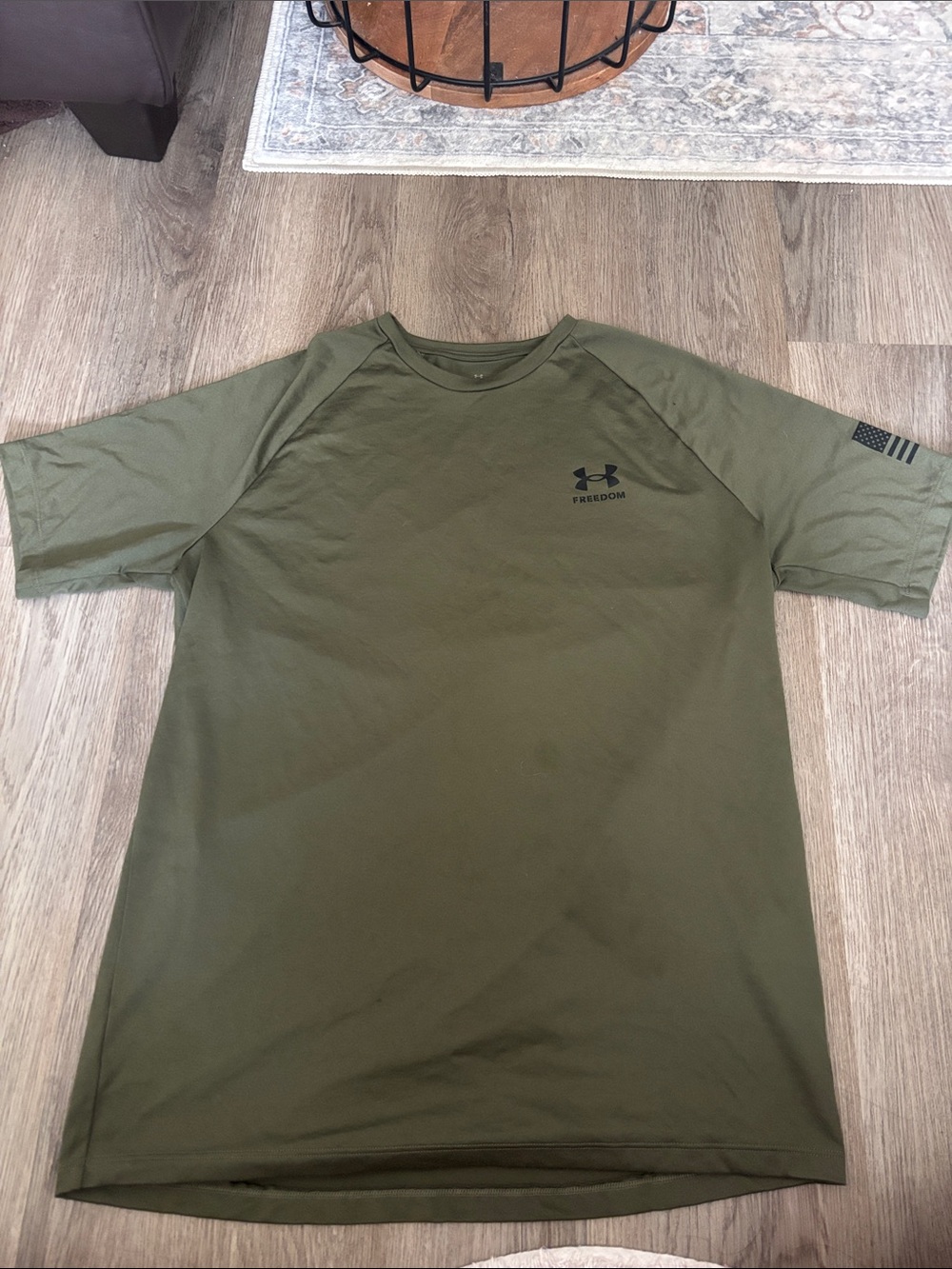 Under Armour Olive Green Freedom Short Sleeve Performance Tee
